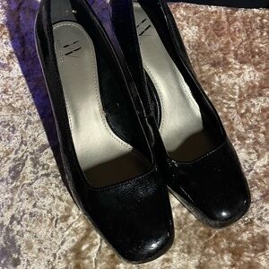 Worthington Black Heels Classic Glossy Pumps